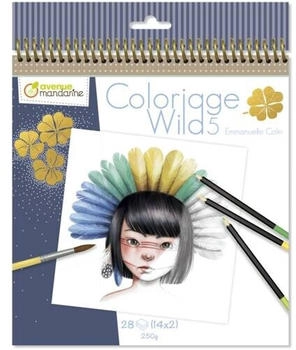 Avenue Mandarine 5x Malbuch Wild 5 Blau GY120C