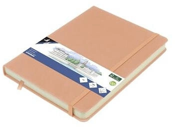 Kangaro Art Skizzenbuch A5 altrosa PU Hardcover 80 Blatt 140 Gramm cremefarbenes Papier Rosa