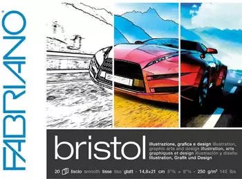 Fabriano Heft + Block Malblock Bristol A5 20 Blatt (A5)