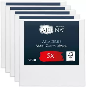 Artina Artina Leinwand Akademie Keilrahmen 5er Set 20 cm x 20 cm