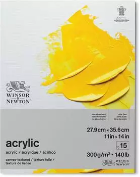 Winsor & Newton Heft + Block Acrylic Pad 300g 27,9x35,6cm 15 pages