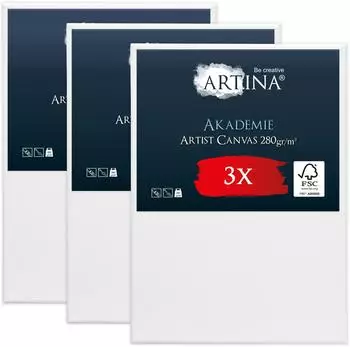 Artina Artina Keilrahmen 2-fach weiß vorgrundiert säurefrei behandelt 280g/m² 50 cm x 70 cm