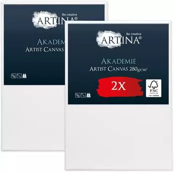 Artina Artina Keilrahmen 2-fach weiß vorgrundiert säurefrei behandelt 280g/m² 100 cm x 140 cm
