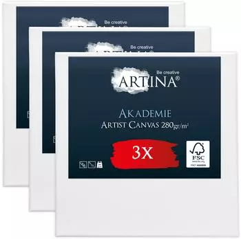 Artina Artina Keilrahmen 2-fach weiß vorgrundiert säurefrei behandelt 280g/m² 50 cm x 50 cm