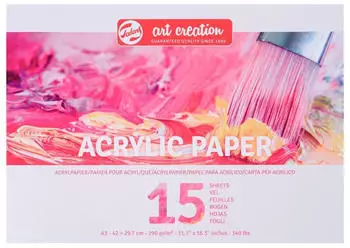 Royal Talens Zeichenpapier Acrylicpapier 15 Blatt