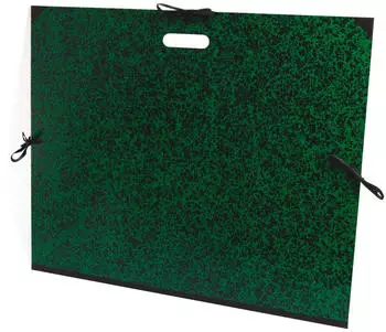Clairefontaine 38930C Zeichenmappe Annonay mit B&auml;ndern und gestanztem Griff R&uuml;cken 30 mm Innen: 50 x 70 cm Au&szlig;en: 59 x 72 cm Gr&uuml;n 1 St&uuml;ck