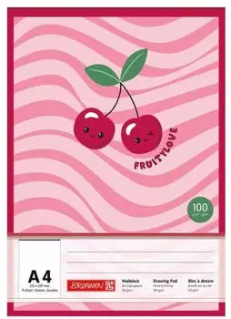 Brunnen Malblock A4 100g/m2 75Bl Fruity Love: f&uuml;r Schule und Hobby