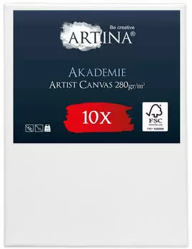 Artina Artina Keilrahmen Akademie 2-fach wei&szlig; vorgrundiert s&auml;urefrei behandelt 280g/m&sup2; 30 cm x 40 cm