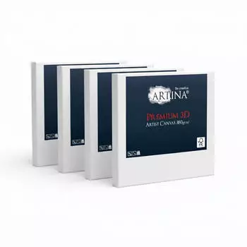 Artina Artina Keilrahmen Leinwand Premium 3D 40x40cm 4er Set 380 g/m&sup2;