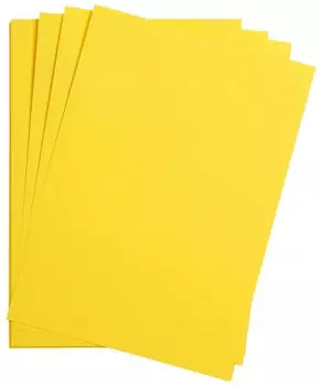Clairefontaine 975354C Packung mit 25 Bastelkartons Maya 185g DIN A3 29,7 x 42 cm 1 Pack zitronengelb