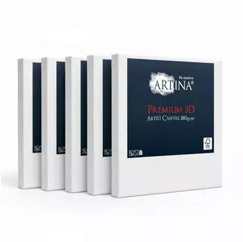 Artina Artina Keilrahmen Leinwand Premium 3D 18x24cm 5er Set 380 g/m&sup2;
