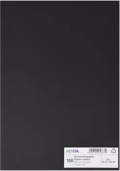 Heyda 100 x Tonpapier 130g/qm A4 (21x30cm) schwarz