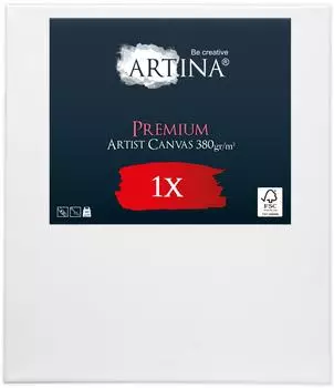 Artina Artina Keilrahmen Keilrahmen Leinwand Premium 50x70cm 100% Baumwolle - bespannt - f&uuml;r Acrylfarben - zum Bemalen 50 cm x 70 cm