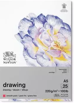 Winsor & Newton Zeichenpapierblock A5 220g/m² feine Körnung 25 Blatt (6689740)