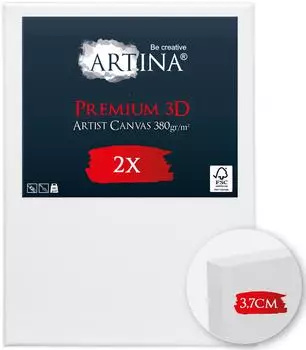 Artina Artina Keilrahmen Leinwand Premium 3D 50x70cm 2er Set 380 g/m&sup2;
