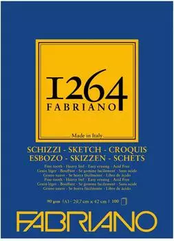 Fabriano Schizzi 1264 Skizzenblock DIN A3, 90g/m², 100 Blatt, kopfgeleimt (19100633)