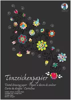 Ursus URSUS Sonderedition Tonzeichenpapier-Block Sonderedition Schwarz DIN A3