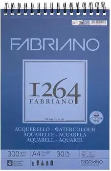 Fabriano Heft + Block Zeichenblock 1264 Kopfspirale /m² DIN A4 30 Blatt (A4 Blanko)