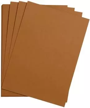 Clairefontaine 397274C Packung mit 125 B&ouml;gen Zeichenpapier Maya 50 x 70 cm 270 g glatt ideal f&uuml;r Trockentechnik und Einrahmen 1 Pack Braun