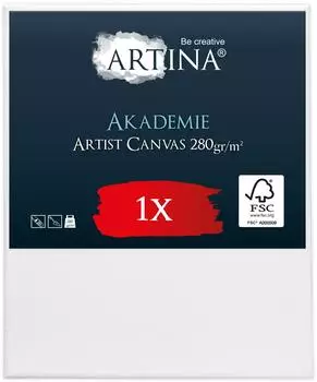Artina Artina Keilrahmen Keilrahmen Leinwand Akademie 50x60cm 100% Baumwolle Leinwände 280 g/m² für Acrylfarben Canvas 50 cm x 60 cm