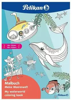 Pelikan Heft + Block Malbuch A4 48Seiten 100g. Sticker (A4)