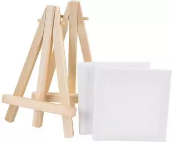 Stylex 12 Stück Keilrahmen weiß Mini Staffelei 28672 7x7cm quadratisch 2
