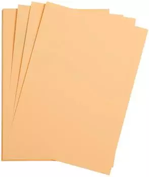 Clairefontaine 397264C Packung (mit 125 Bögen Zeichenpapier Maya 50 x 70 cm,270g glatt ideal für Trockentechnik und Einrahmen) Aprikose