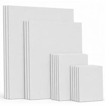 Artina Artina Keilrahmen Malkarton Malpappe 24x30cm 30x40cm 50x70 60x80cm 16er Set 3mm dick 100% Baumwolle 3-fach grundiert 280g/m²