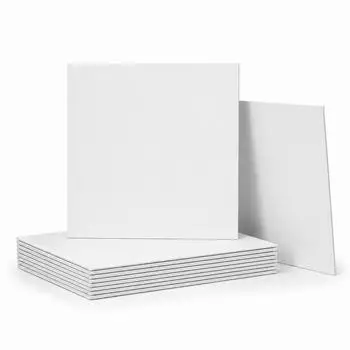 Artina Artina Keilrahmen Malkarton Malpappe 30x30cm 10er Set 3mm dick 100% Baumwolle 3-fach grundiert 280g/m²