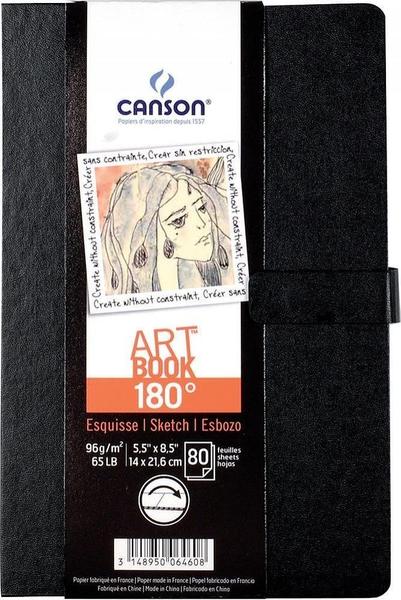 Canson Skizzenbuch Hardcover 96g/qm 80 Blatt 14x21,6 cm