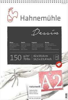Hahnemühle Dessin spiral. 150g/qm Din A2 25 Blatt (10628194)