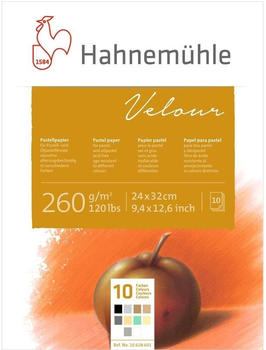 Hahnemühle Pastellpapier Velour Block 10 Farben 24 x 32 cm (10628601)