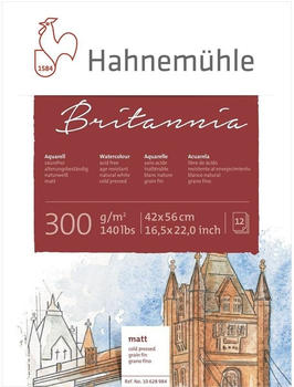 Hahnemühle FineArt Hahnemühle Aquarellblock Britannia matt 300g/m 42x56cm 12 Blatt (10628984)