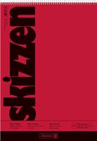 Brunnen 1047350 - Muster - Rot - A3 - 50 Bl&auml;tter - Hardcover - Universal - 110g