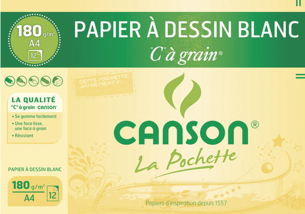 Canson Zeichenpapier C a Grain DIN A4 125 g/qm (C200027105)
