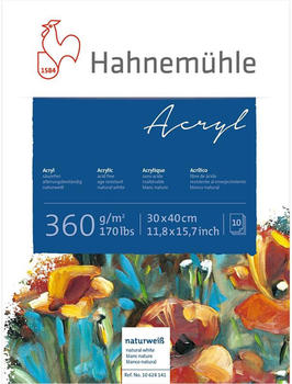 Hahnemühle Acryl 360 Block 30 x 40 cm 10 Blatt weiß (10628141)