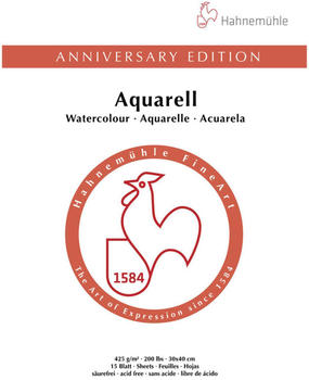 Hahnem&uuml;hle Anniversary Edition Aquarell 36 x 48 cm 15 Blatt wei&szlig; (10650078)