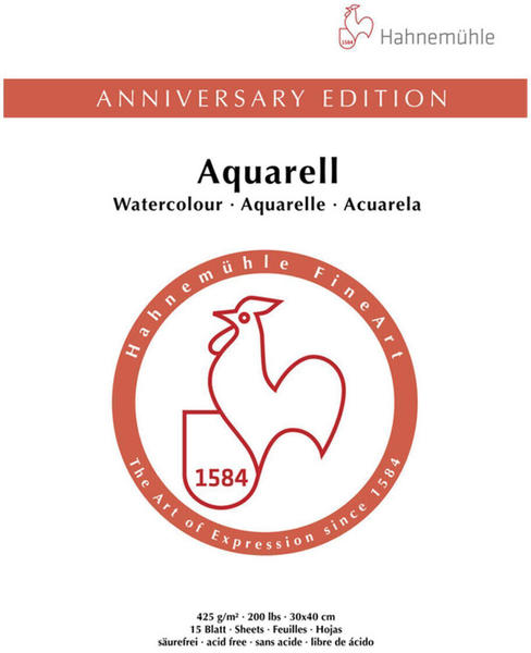 Hahnemühle Anniversary Edition Aquarell 36 x 48 cm 15 Blatt weiß (10650078)