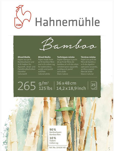 Hahnemühle Bamboo Mixed Media 36 x 48 cm 25 Blatt weiß (10628542)