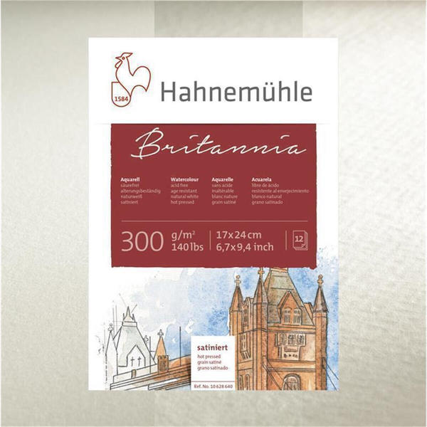 Hahnemühle Britannia Aquarellblock 24 x 32 cm 12 Blatt weiß (10628641)