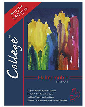Hahnemühle College® Acrylmalkarton 24 x 32 cm 10 Blatt weiß (10650030)
