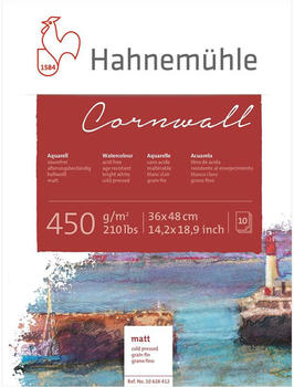 Hahnemühle Cornwall Aquarellblock 36 x 48 cm 10 Blatt weiß (10628412)