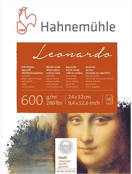 Hahnemühle Leonardo Aquarellblock 24 x 32 cm 10 Blatt weiß (10628180)