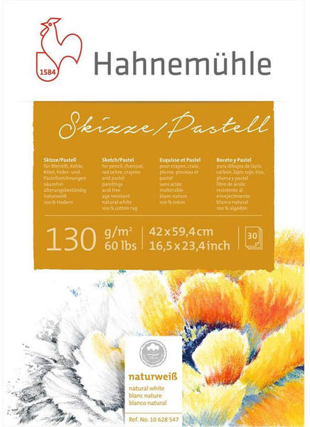 Hahnemühle Pastell-Block A4 30 Blatt weiß (10628545)