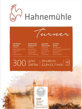 Hahnemühle FineArt Hahnemühle Turner Aquarellblock 30 x 40 cm 10 Blatt weiß (10628136)
