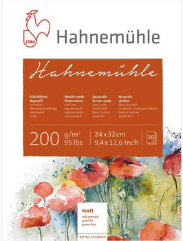 Hahnemühle Aquarellblock 24 x 32 cm 20 Blatt weiß (10628024)