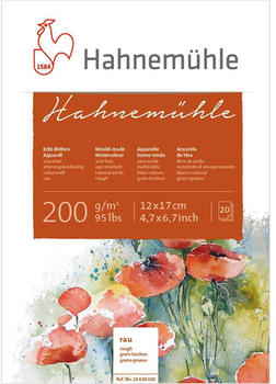 Hahnemühle Aquarellblock 12 x 17 cm 20 Blatt weiß (10628020)