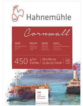 Hahnemühle Cornwall Aquarellblock 36 x 48 cm 10 Blatt weiß (10628417)