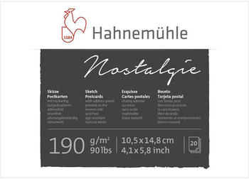 Hahnemühle Nostalgie Skizzen-Postkartenblock 10,5 x 14,8 cm 20 Blatt weiß (10628220)