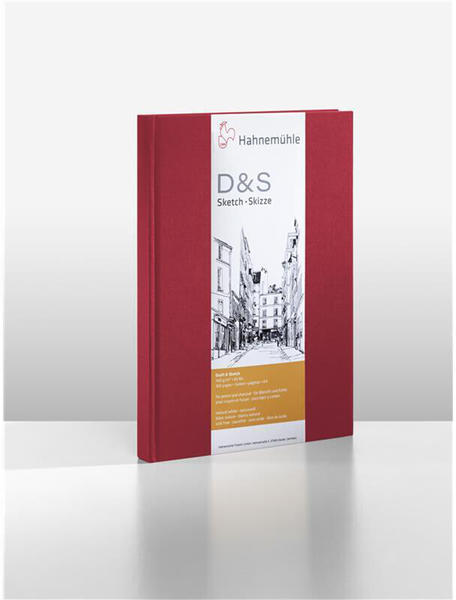 Hahnemühle D&S Skizzenbuch rot A5 hoch 80 Blatt weiß (10628292)